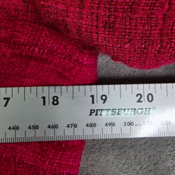 Womens Per Se Fuchsia Pink 100% Silk Textured Jacket Full Zip Pockets Size 8 - Picture 6 of 8